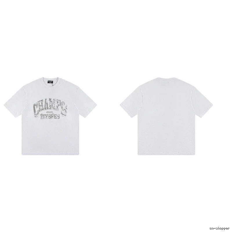 Balenciaga Vintage Distressed Lettering White T-Shirt