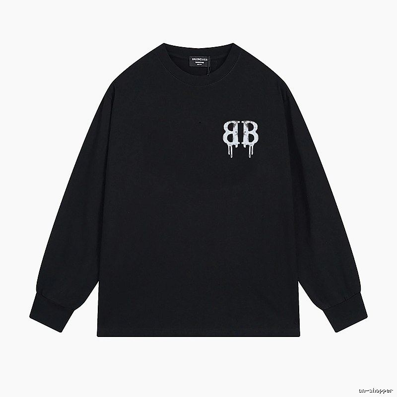 Balenciaga's dark style black long T-shirt