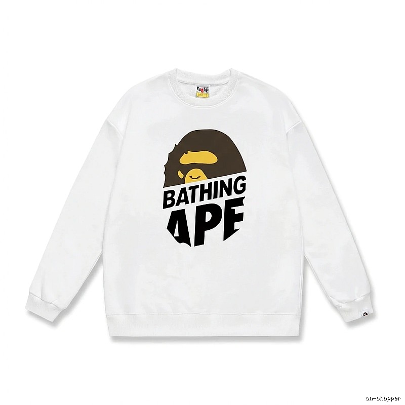 Bape Ape Head Casual White Sweatshirt