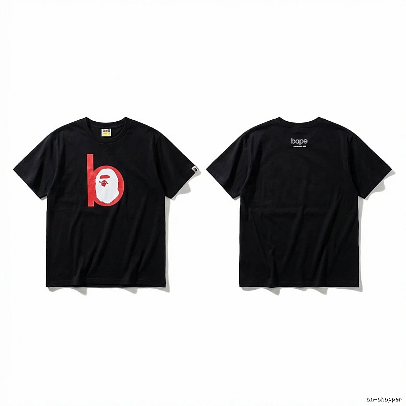 Bape Ape Head Minimalist Style Black T-shirt