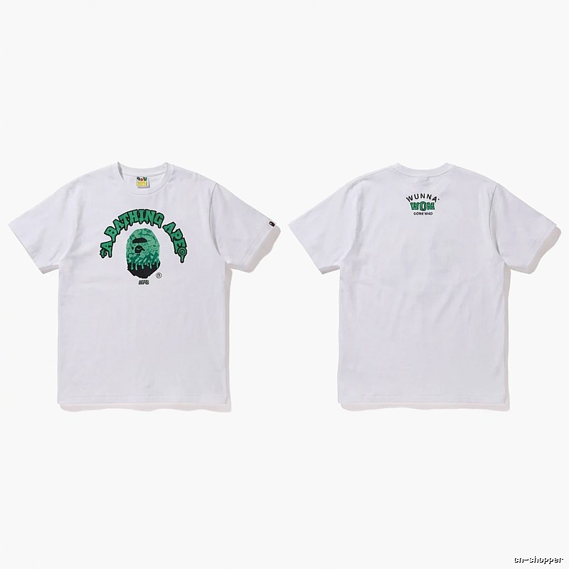 Bape Ape Head Minimalist Style White T-shirt