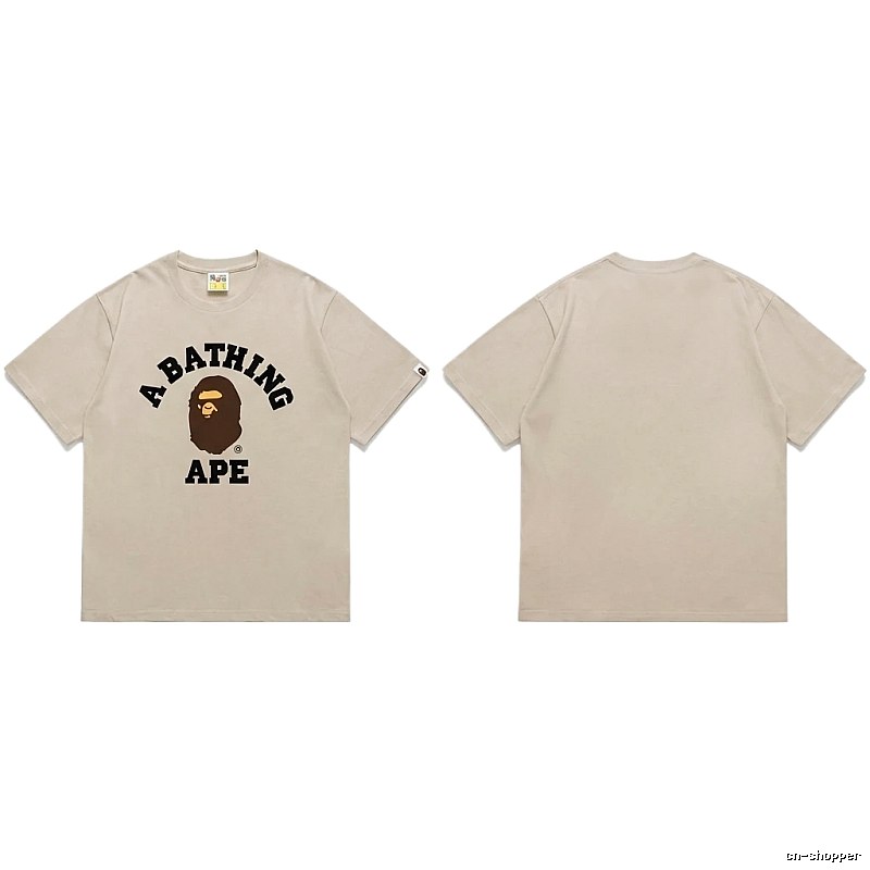 Bape Ape Head Trendy Beige T-shirt