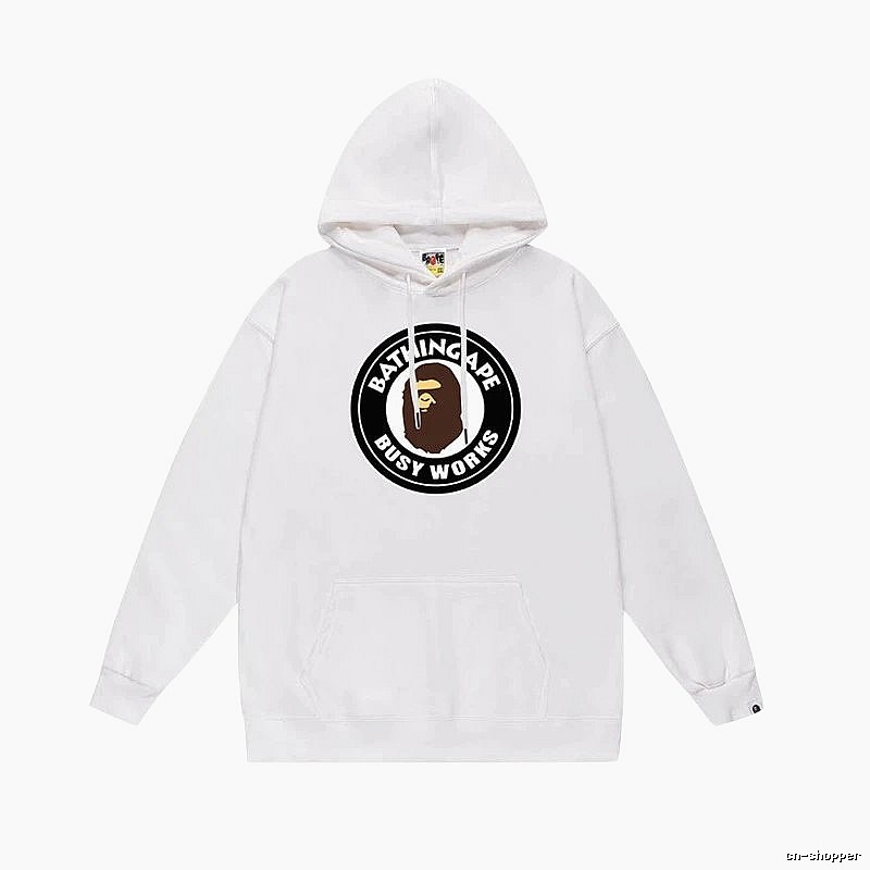 Bape Black Label Casual Style White Hoodie