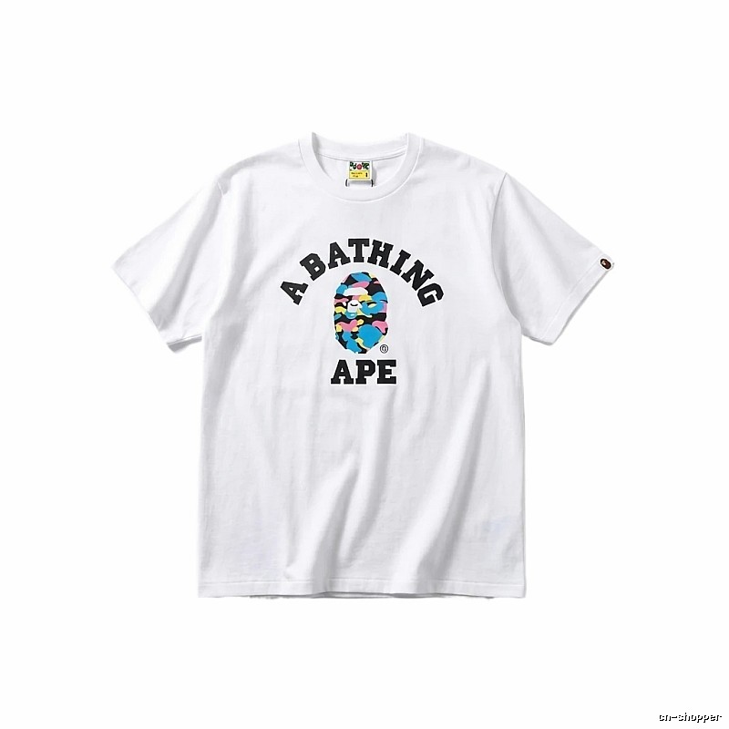 Bape Camouflage Alphabet White T-shirt