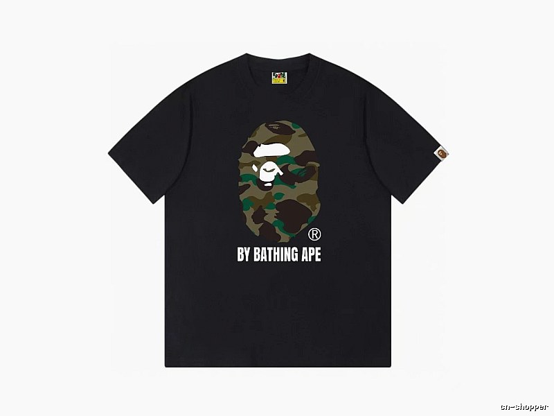 Bape camouflage style black T-shirt