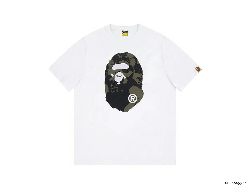 Bape camouflage style white T-shirt