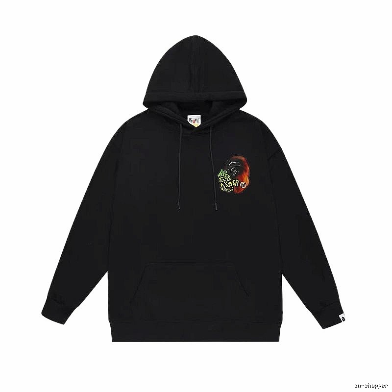 Black hoodie with Bape ape head print
