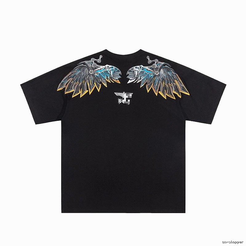 BOY Mechanical Wing Street Style Black Short Sleeve T-Shirt
