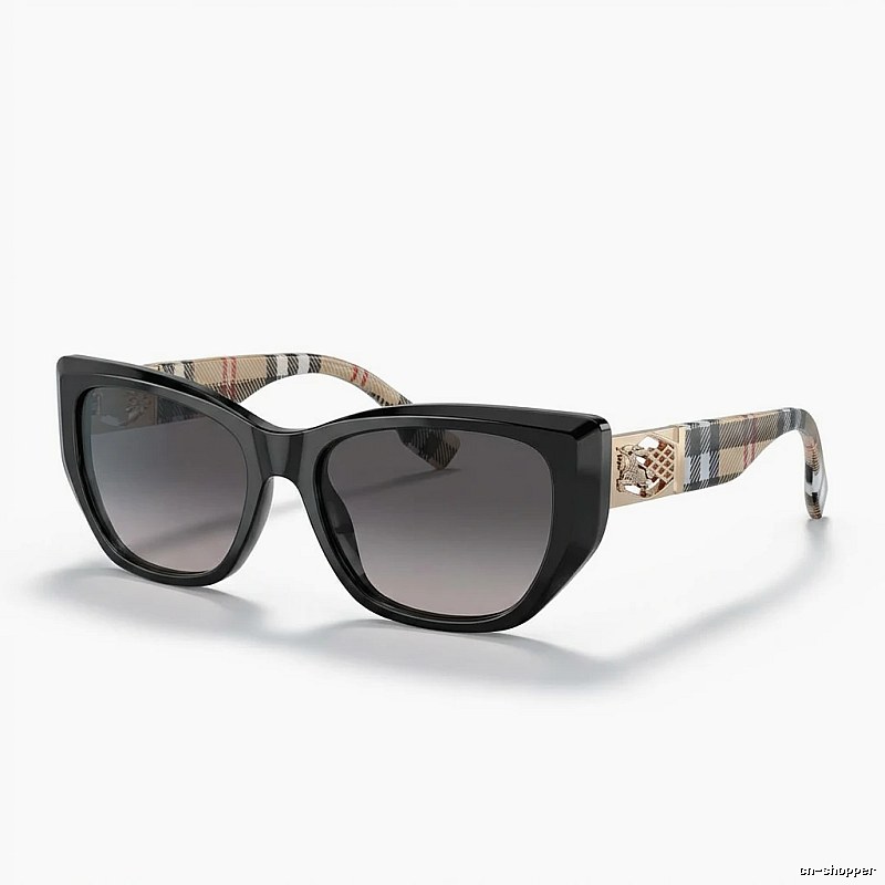 Burberry checkered fashion black sunglasses