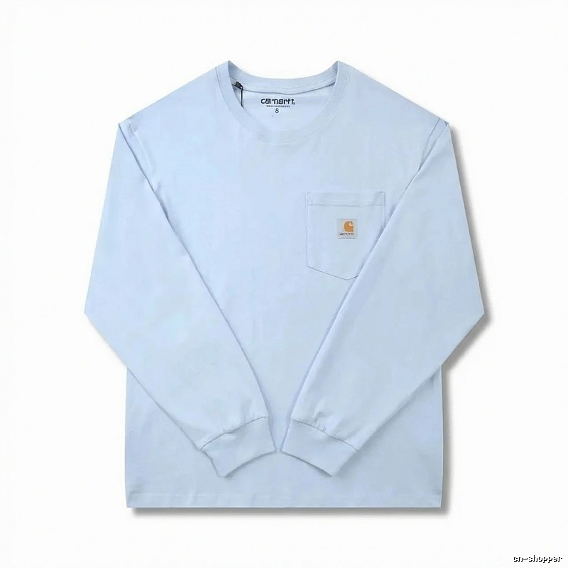 Carhartt basic simple style light blue long-sleeved