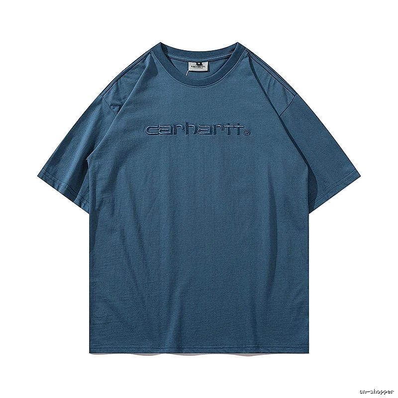 Carhartt Daily Logo T-shirt Light Blue Subtle for City Outfits