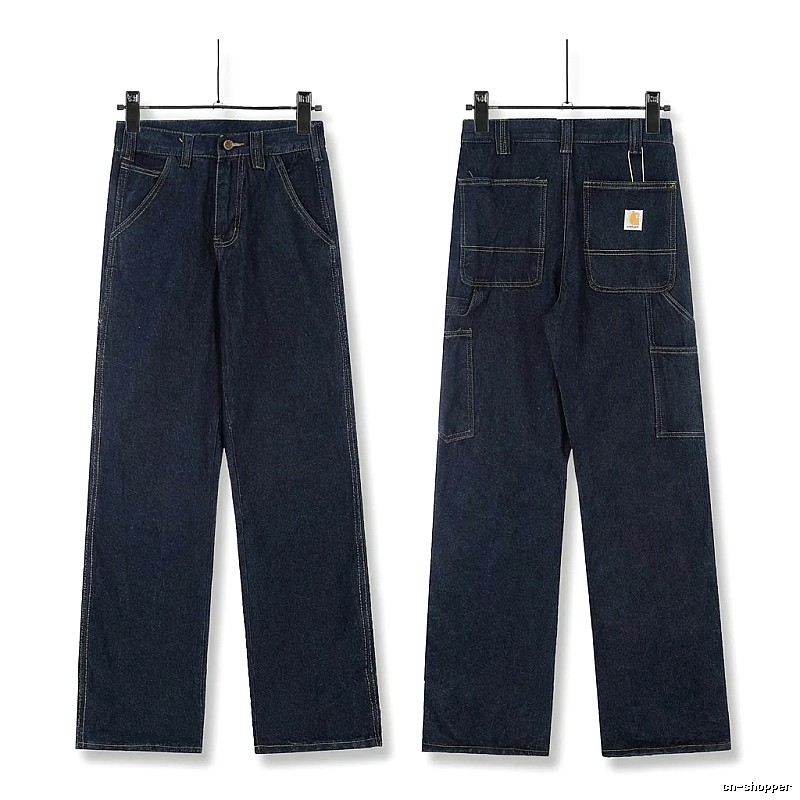Carhartt workwear style dark blue jeans
