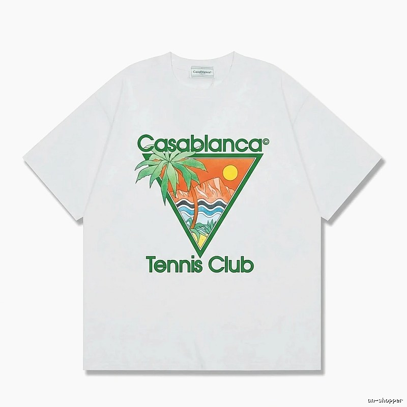 Casablanca Printed Casual White T-shirt