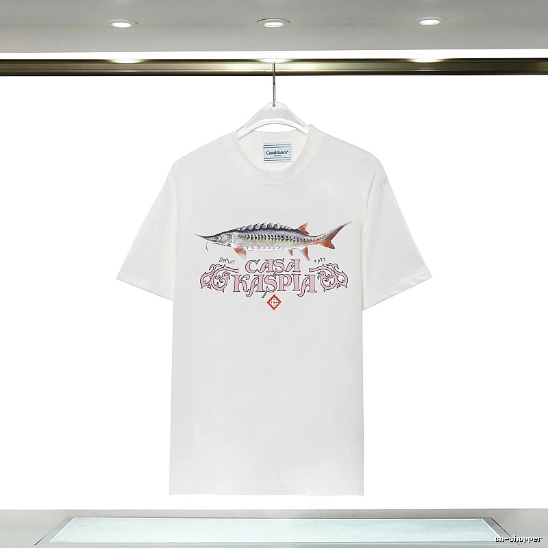 Casablanca - printed retro - style white T - shirt