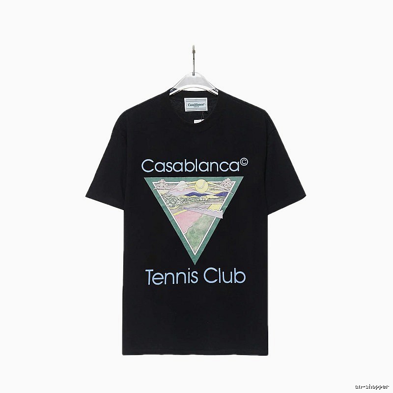 Casablanca Printed Trendy Black T-shirt