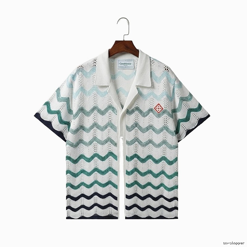 Casablanca wavy retro white shirt