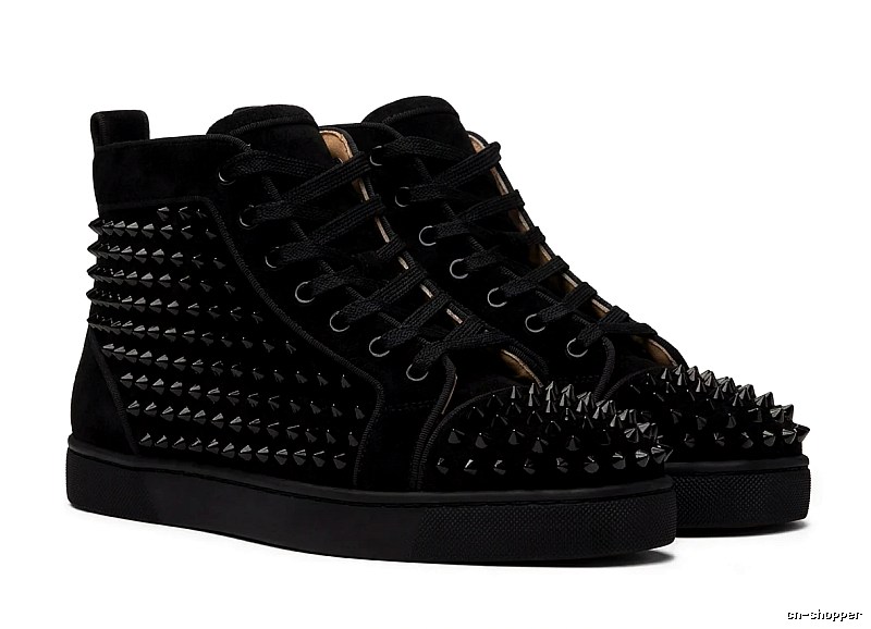 Christian Louboutin Rivet Punk Style Black Shoes