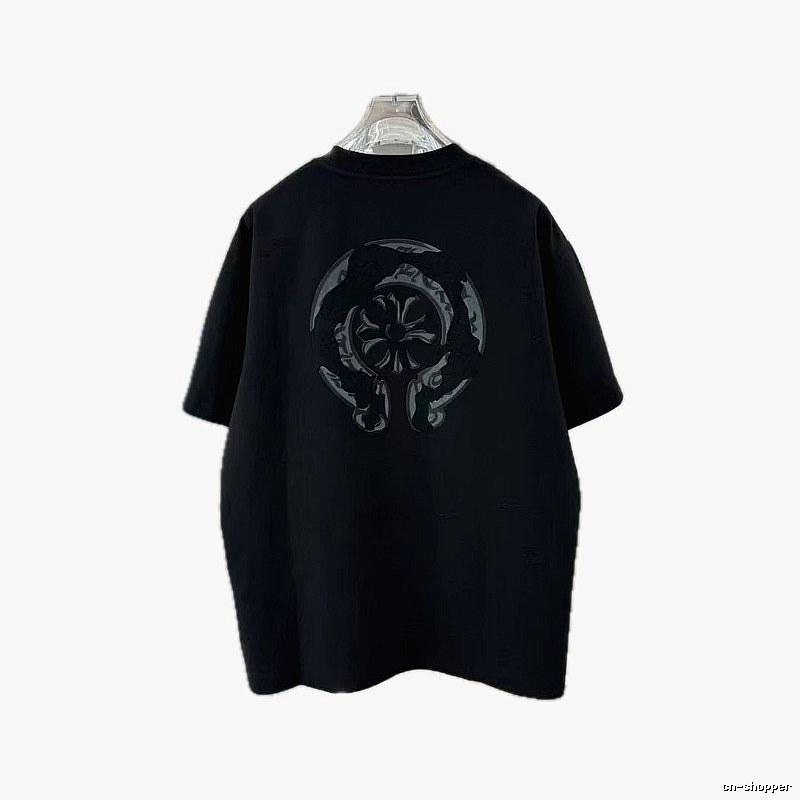 Chrome Hearts Circular Relief Street Style Black Short-sleeve T-shirt