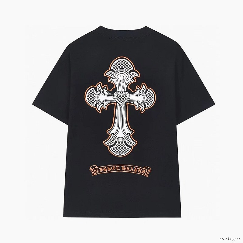 Chrome Hearts Cross Gothic Style Black Short-sleeve T-shirt