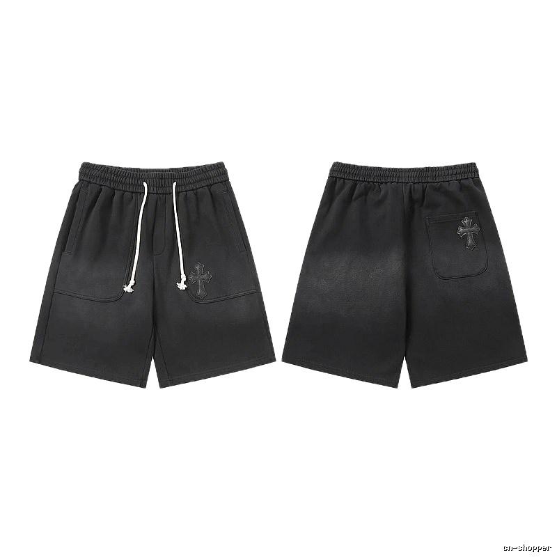 Chrome Hearts Cross Streetwear Brand Black Shorts