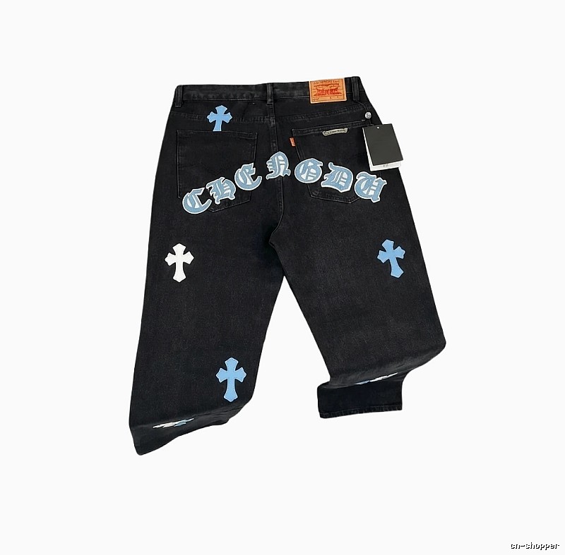 Chrome Hearts Cross Trend Brand Black Jeans