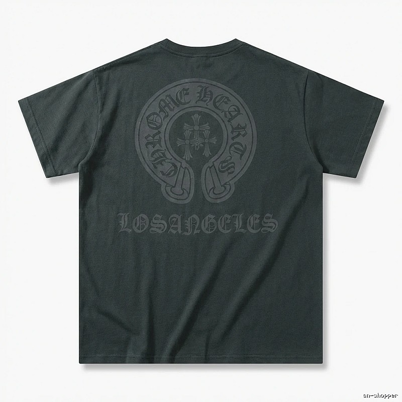 Chrome Hearts Gothic Style Dark Grey T-shirt