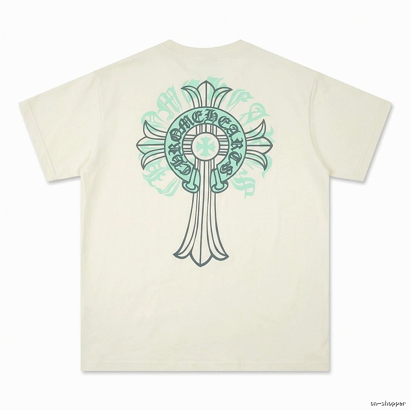 Chrome Hearts retro-style beige T-shirt