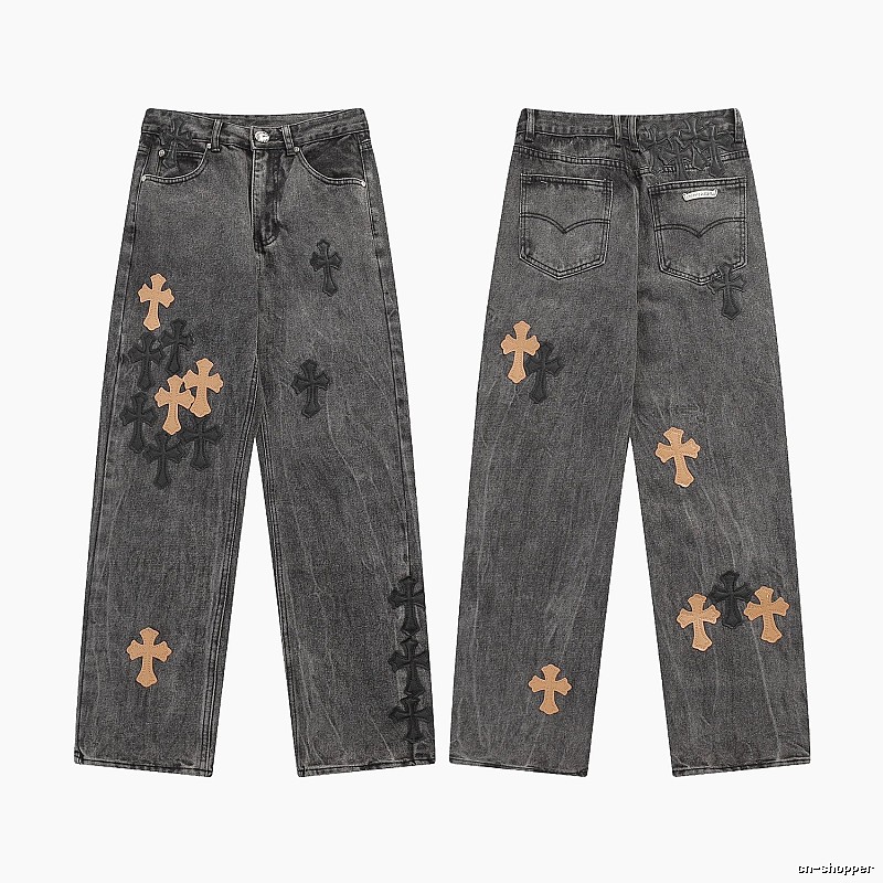 Chrome Hearts Travel Graphic jeans Light Denim Jeans with Soft Visual Tone