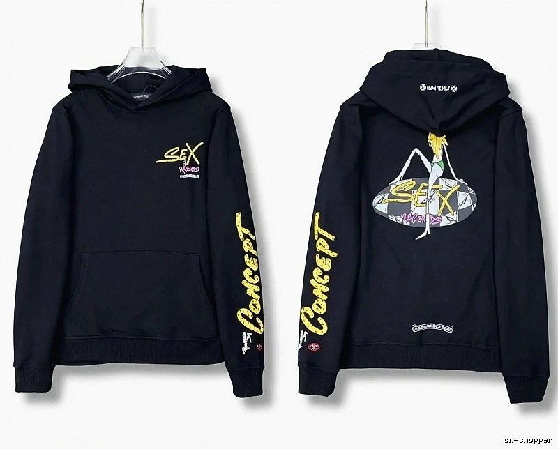 Chrome Hearts trendy and cool black hoodie