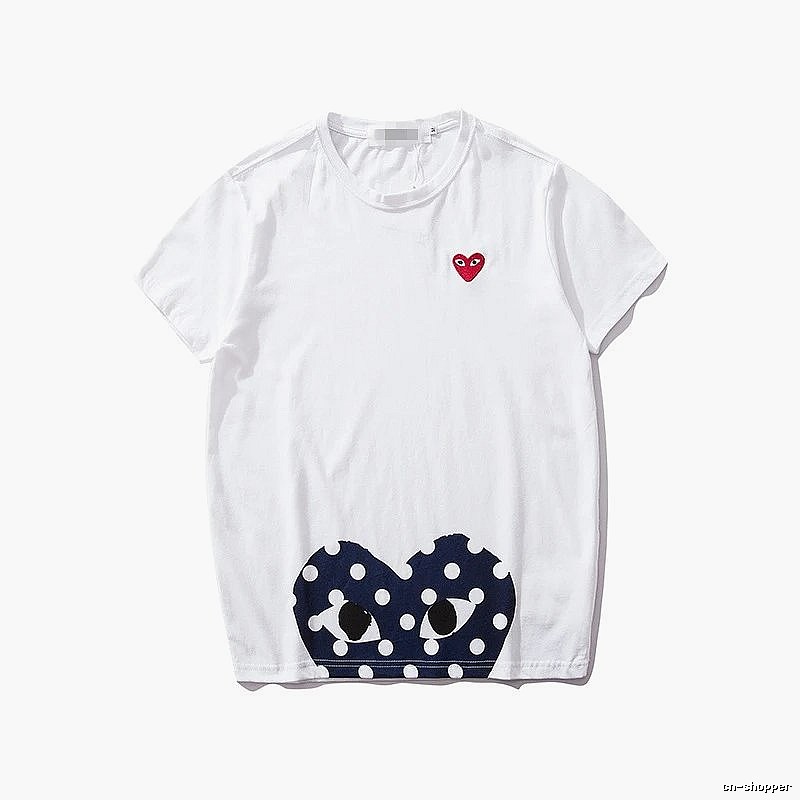Comme des Garcons PLAY 2021-49 Blue Style 2149 Heart Logo T-Shirt Gift Ready