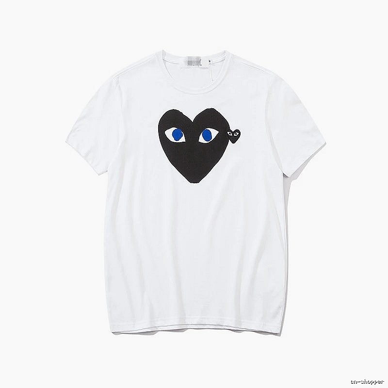 Comme des Garcons PLAY 2023-03 Black Style 2303 Heart Logo T-Shirt Poolside Style