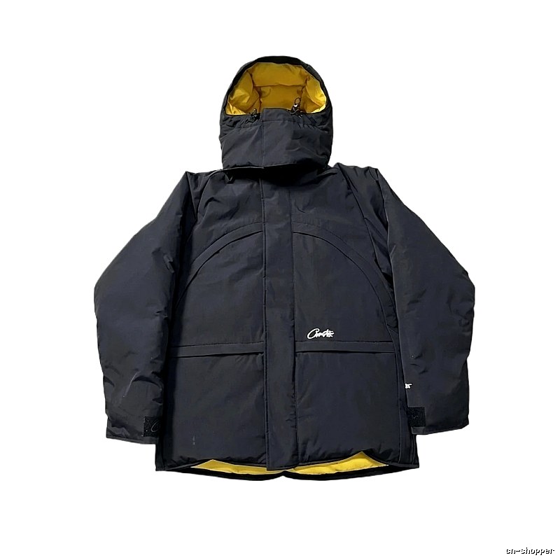 Corteiz Black Functional Style Cotton-padded Jacket
