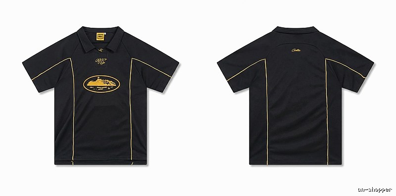 Corteiz Black Gold Sporty Short-sleeve