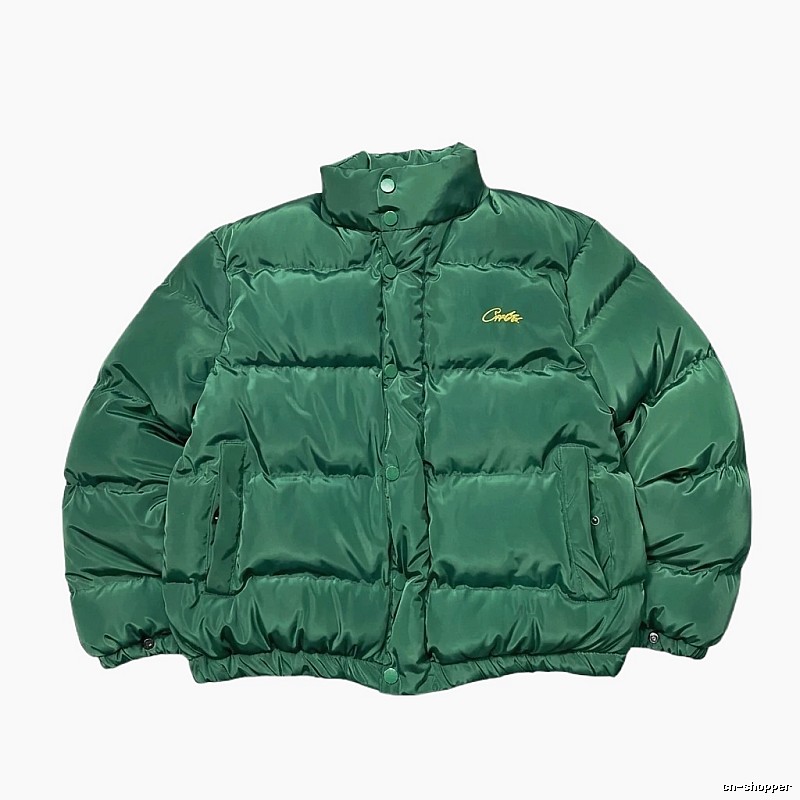 Corteiz green down jacket