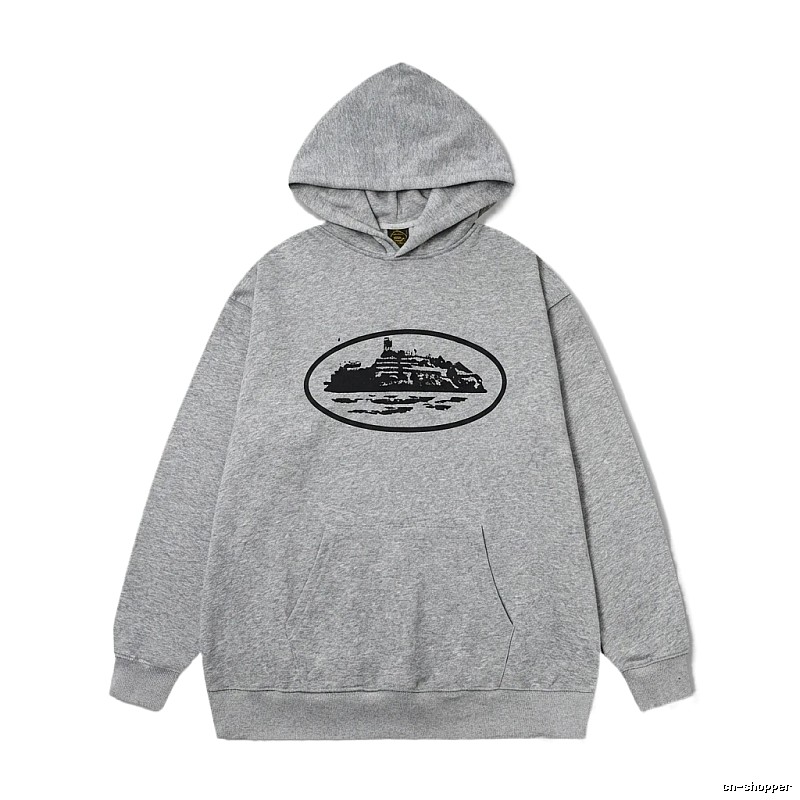 Corteiz grey minimalist hoodie