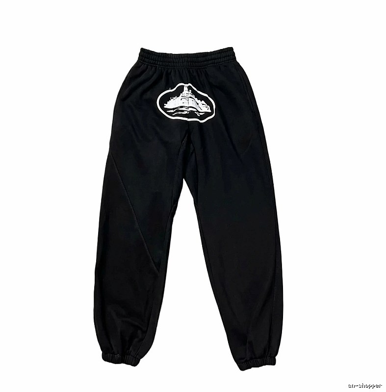 Corteiz Printed Casual Black Pants