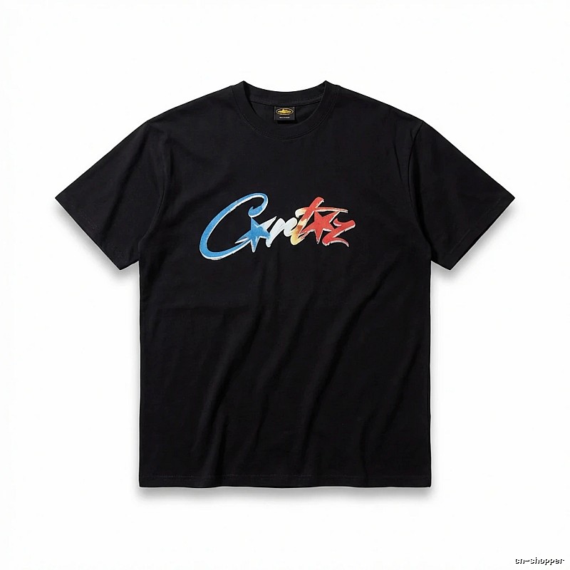 Corteiz Printed Trendy Black T-shirt