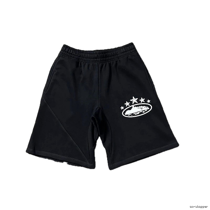 Corteiz Star Print Casual Black Shorts