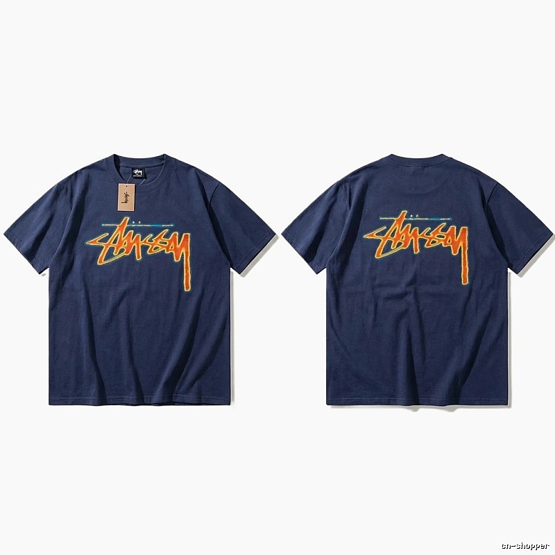 Dark blue T-shirt with Stussy graffiti style