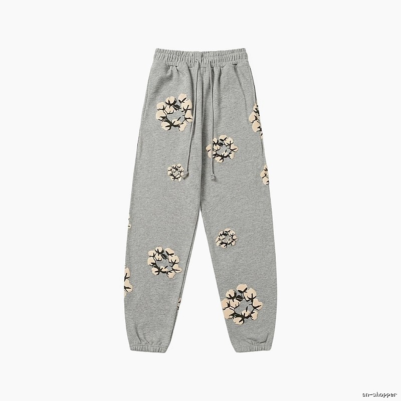 DENIM TEARS Floral Casual Grey Sweatpants
