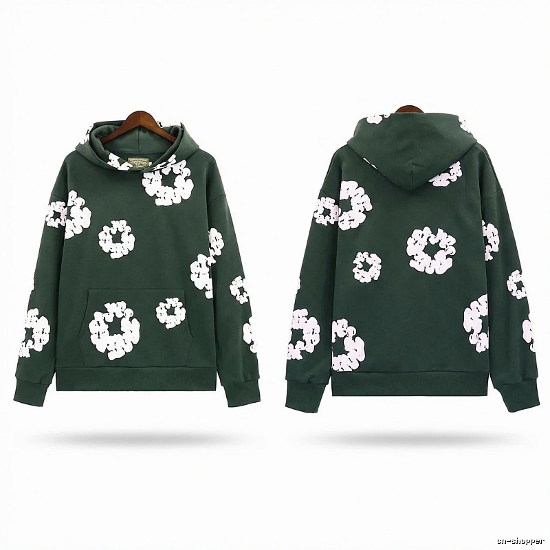 DENIM TEARS Floral Print Dark Green Sweatshirt