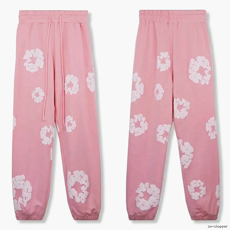 DENIM TEARS Flower Pink Sweatpants