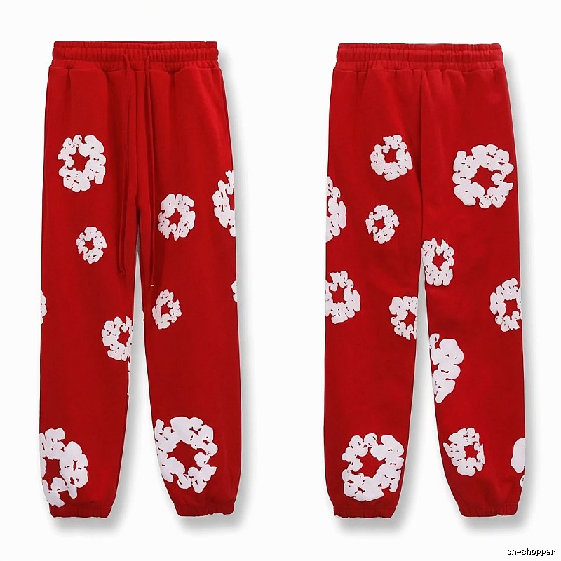 DENIM TEARS Printed Casual Red Pants
