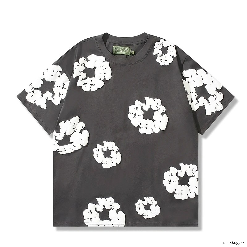 DENIM TEARS Three-dimensional Flower Style T-shirt