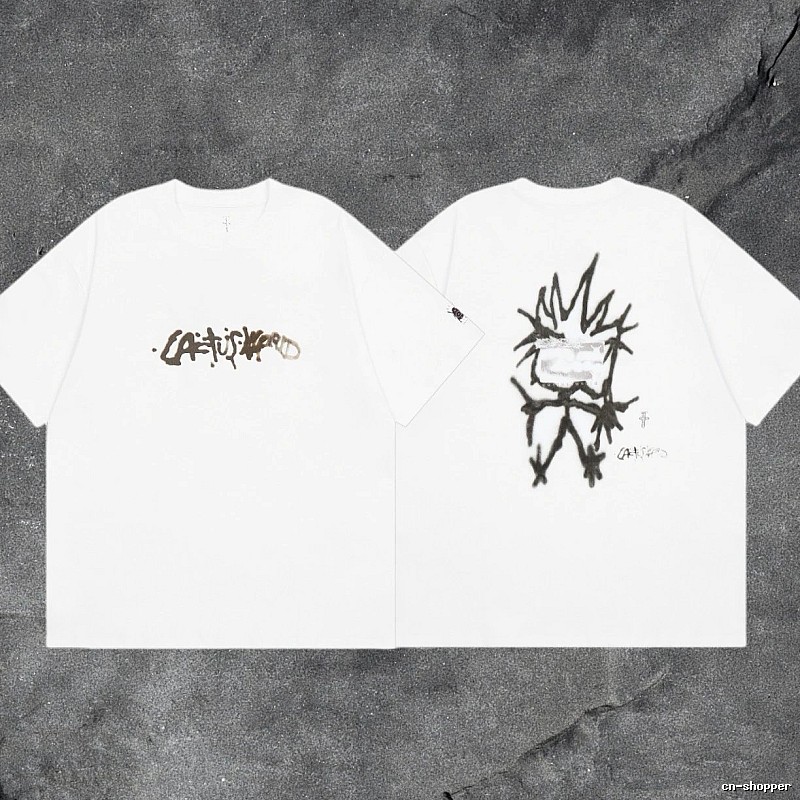 Denim Tears White Graphic T-Shirt Bold Graphic