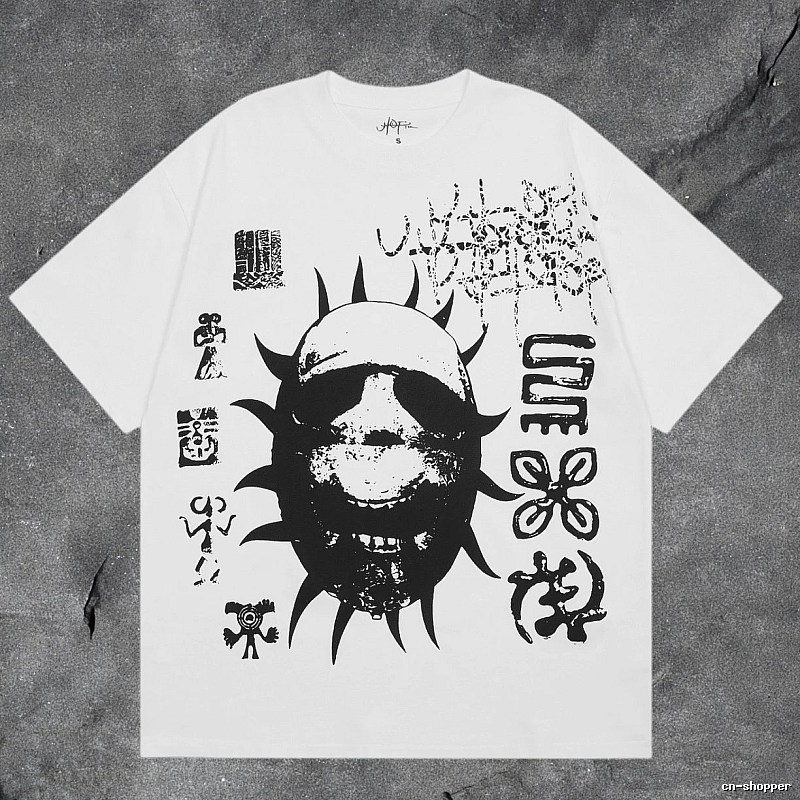 Denim Tears White Graphic T-Shirt Logo Detail