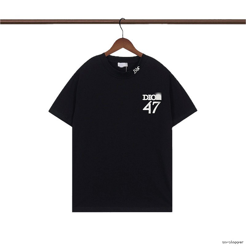 Dior 47 Collection Minimalist Style Black T-Shirt