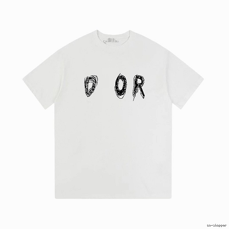 Dior Graffiti Collection Trendy Cool Style White T-Shirt