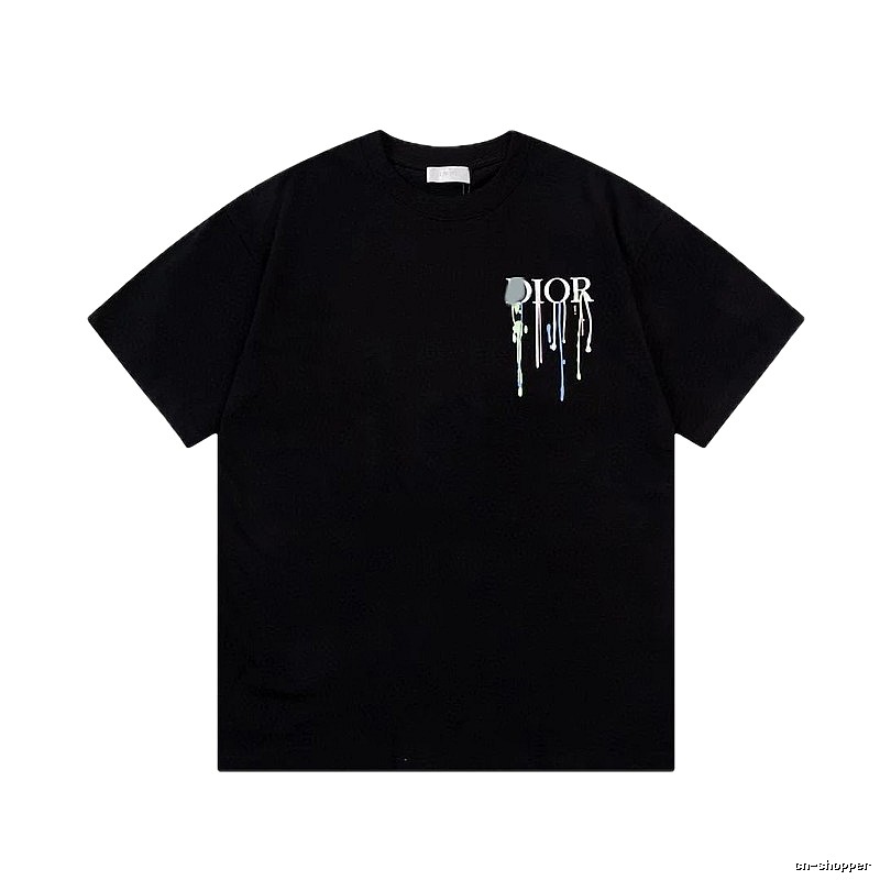 Dior Graffiti Trend Style Black Short-sleeve T-shirt