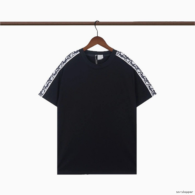 Dior Monogram Webbing Cool Street Style Black T-Shirt